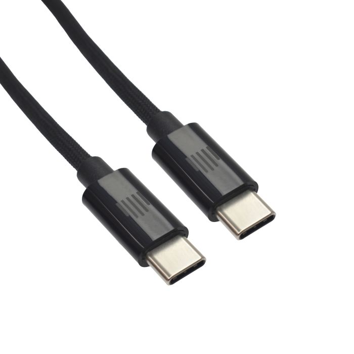 Dviced Cable USB-C To USB-C Nylon Textile 0,25M, Black
