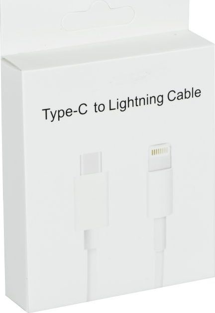 Kabllo USB Type C në Lightning PD, 1 m, 2A 12W, e bardhë
