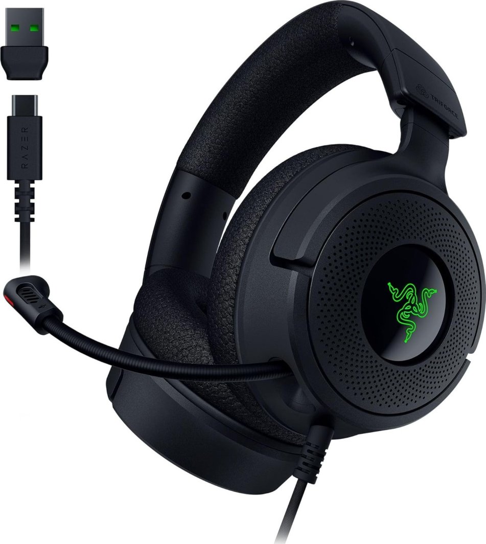 Kufje gaming Razer Kraken V4 X, USB Type C, USB Type A, të zeza