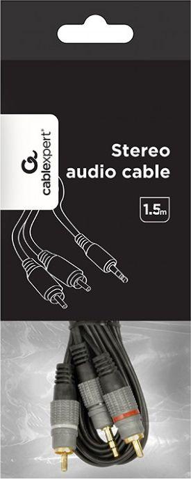 Kabllo Gembird Jack 3.5mm - RCA (Cinch) x2, 1.5m, e hirtë