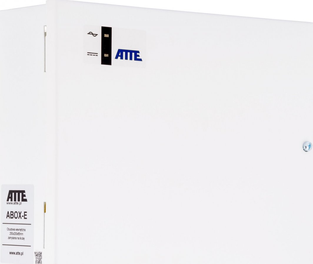 Kuti e brendshme metalike Atte ABOX-E, për bateri 7Ah, montim në mur, e bardhë