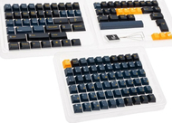Set keycaps Ducky Nazca PBT Tripleshot, 133 taste, ANSI US, blu gri portokalli
