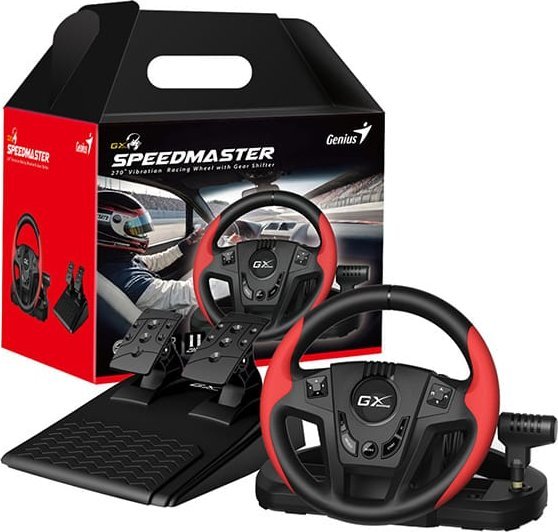 Timon lojërash Genius GX Gaming SpeedMaster, 13 butona, USB, i kuq e zi