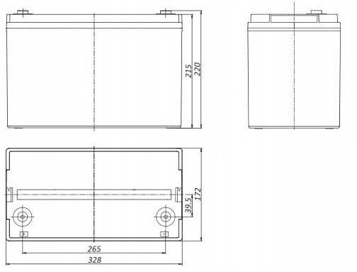 Батерија TCL 100-12, 12V, 100Ah, црна