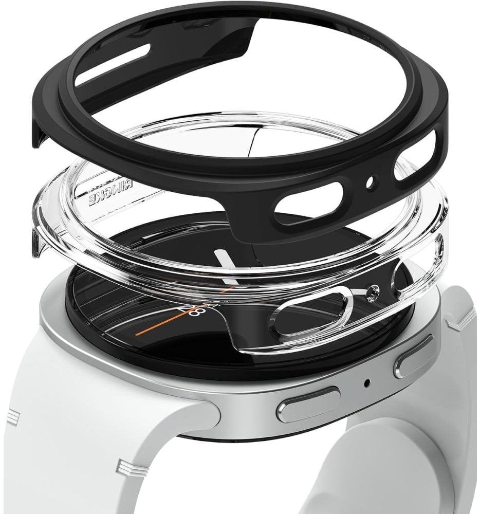 Mbrojtëse Ringke Slim me screen protector, për Samsung Galaxy Watch8 44mm, e zezë matte