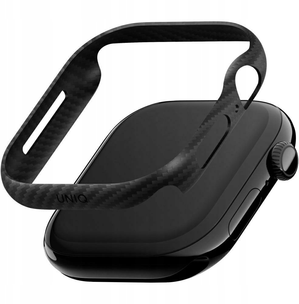 Заштитна маска UNIQ Keva Verge за Apple Watch Series 10 11 46mm, арамид 600D, црна