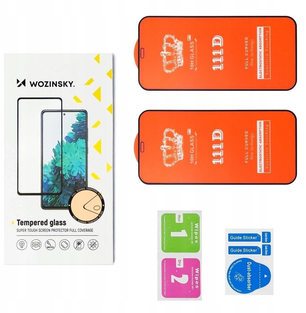 Xham mbrojtës Wozinsky Full Glue për Xiaomi 14T 14T Pro, 2 copë, i zi