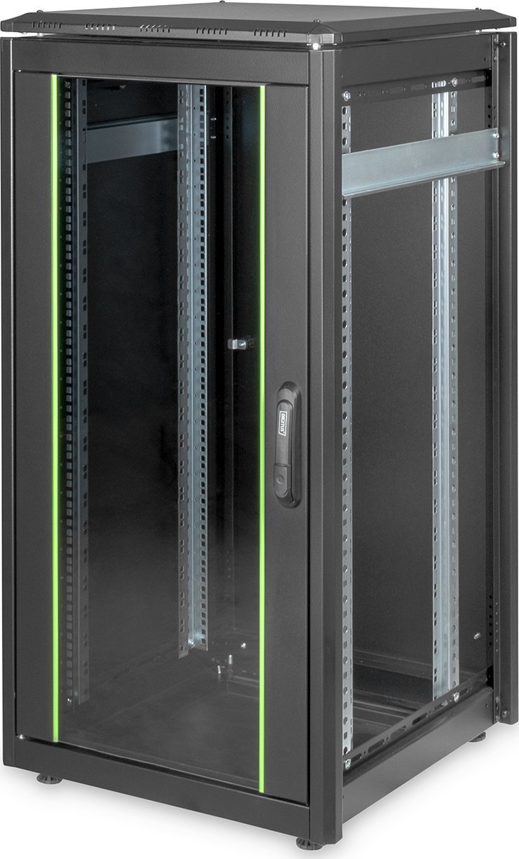 Kabinet rrjeti Digitus Standing Cabinet 19" 22U, metalik, i zi