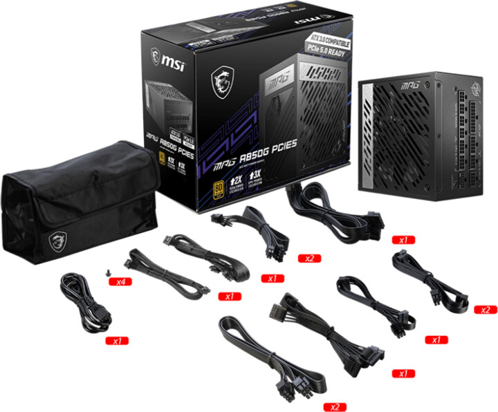 Burim energjie MSI MPG A850G PCIE5 - 850W