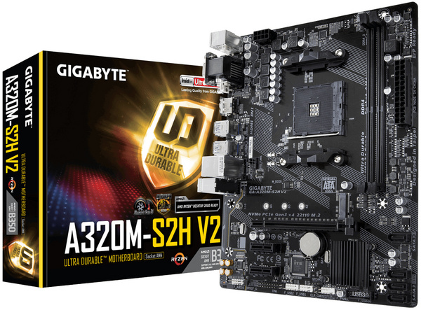 Pllakë amë Gigabyte GA-A320M-S2H V2 (rev. 1.1) AMD B350 Socket AM4 micro ATX
