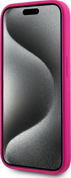 Mbulesë telefoni Karl Lagerfeld Choupette Head, silikon, për iPhone 15 Pro Max, rozë