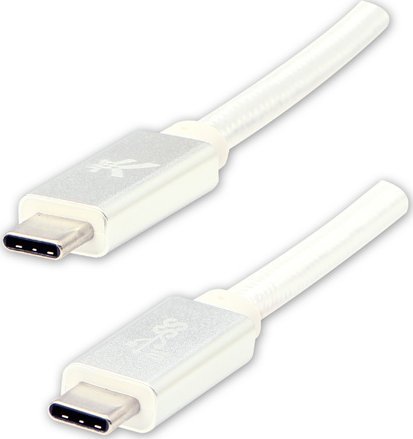 Kabllo USB Logo USB C në USB C, 1 m, 100W, e bardhë