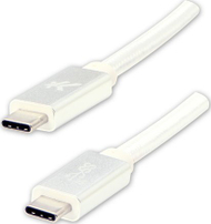 Kabllo USB Logo USB C në USB C, 1 m, 100W, e bardhë