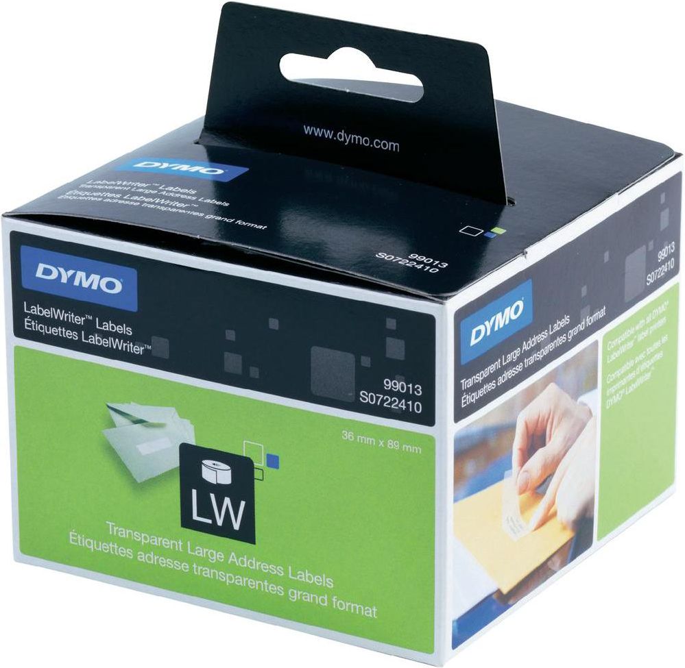 Etiketë për printer Dymo, 89 mm																																									