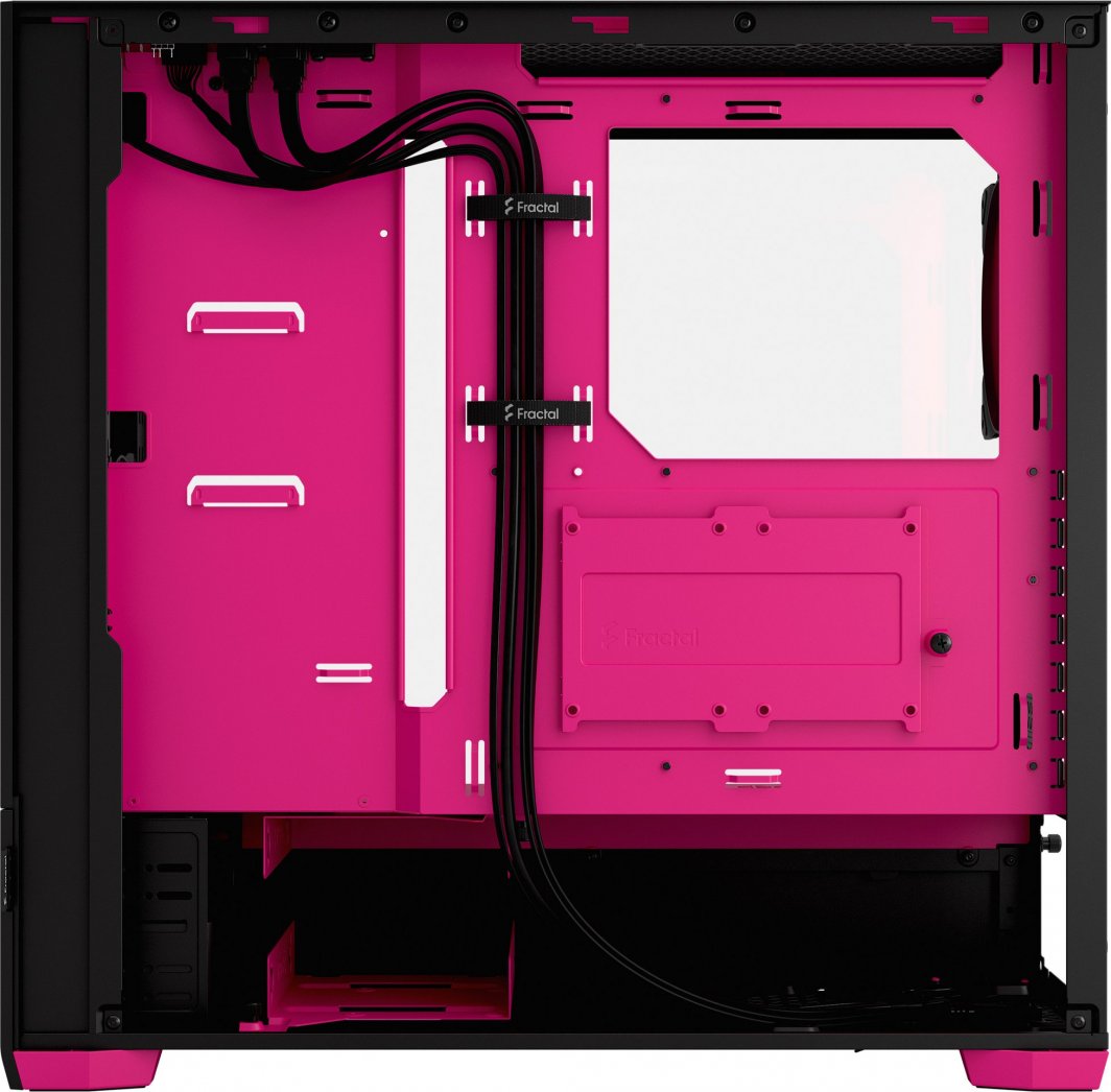 Kasë Pop Air RGB TG (FD-C-POR1A-03), e zezë/rozë