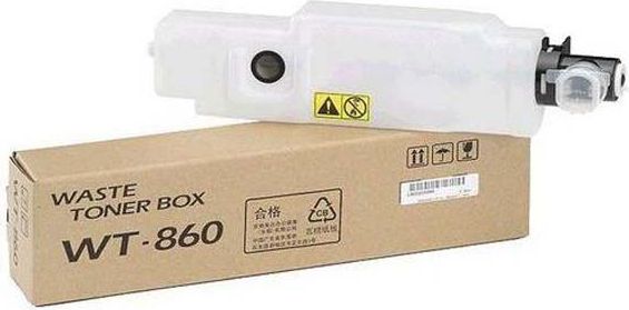 Konteiner për toner të përdorur Kyocera WT‑860, 100000 faqe, i zi