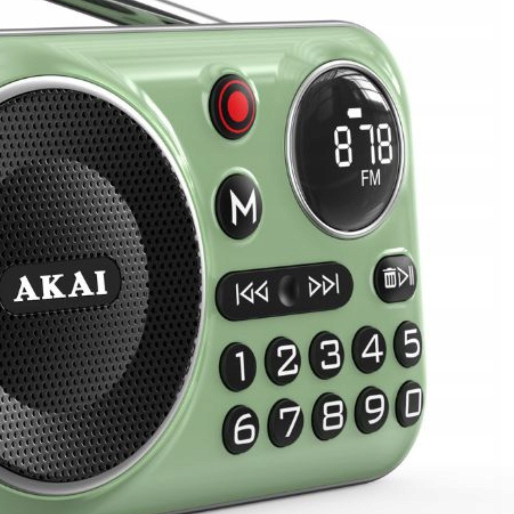 Radio portative Akai APR-500, Bluetooth 5.3, USB, jeshile