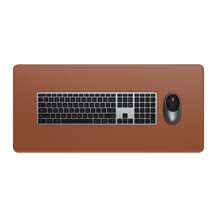 Satechi Vegan,Leather Premium Desk Mat, Brown