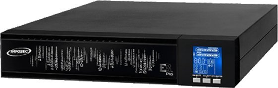 UPS Infosec E3 Pro 2000 RT, 2000VA, On Line Double Conversion, црна