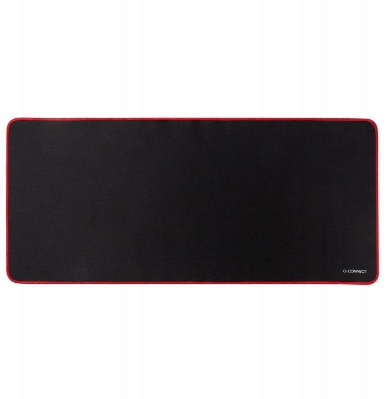 Mousepad Q-Connect XXL, 900x400 mm, i zi me kornizë të kuqe