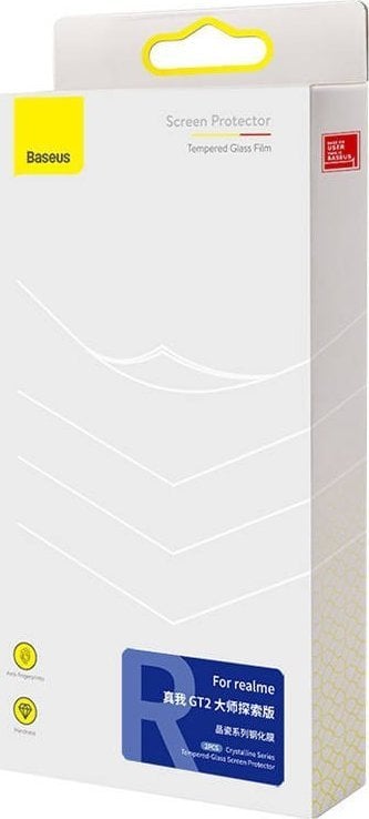 Xham mbrojtës Baseus Transparent Tempered Glass për realme GT2 Master Explorer Edition, 9H, transparencë e lartë