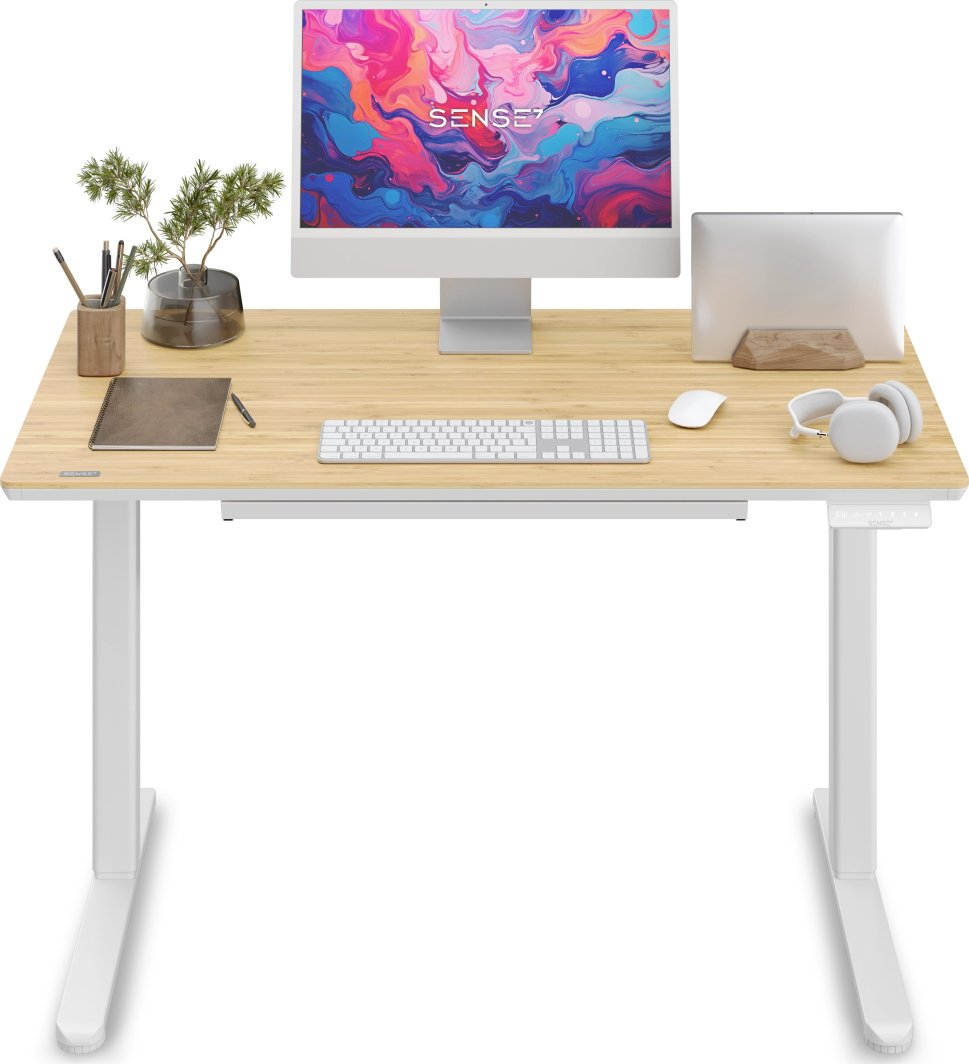 Tavolinë SENSE7 Newai Bamboo, e kaftë/ bardhë