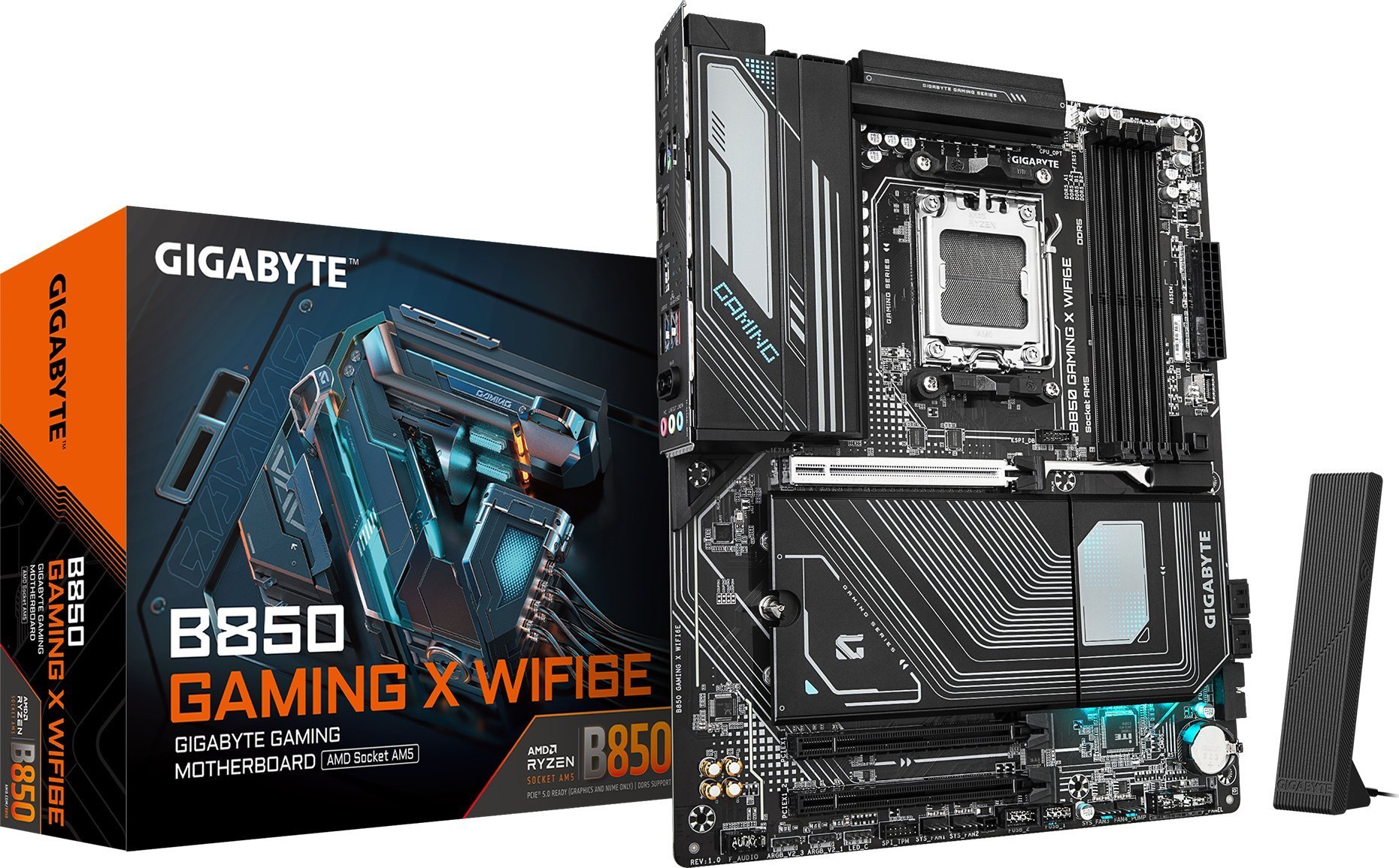 Матична плоча Gigabyte B850 Gaming X WiFi 6E, AMD Ryzen 9000, DDR5, ATX