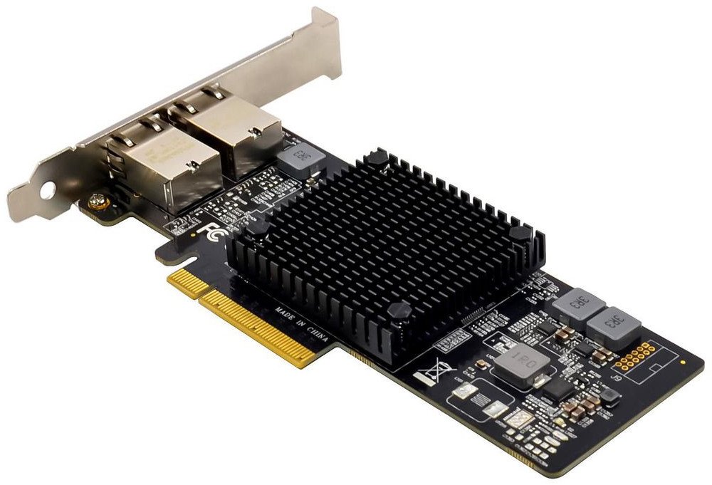 Kartë rrjeti Microconnect X550-T2, PCIe X8, 10GbE, e zezë