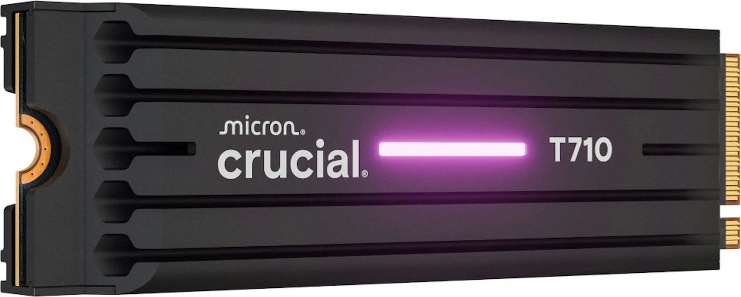 SSD Crucial T710, 4TB, NVMe PCIe 5.0 M.2, me heatsink