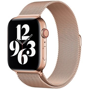 Rrip ore Eternico Elegance Milanese për Apple Watch, 42mm 44mm 45mm Ultra 49mm, çelik inoks, rozë gold