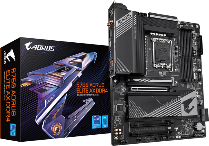 Pllakë amë GIGABYTE B760 A ELITE AX DDR4 - Intel B760