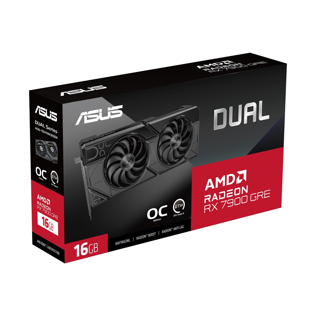 Kartë grafike ASUS Dual AMD Radeon RX 7900 GRE, 16 GB GDDR6