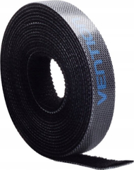 Shirit lidhës kabllosh Vention Velcro, 1m, i zi
