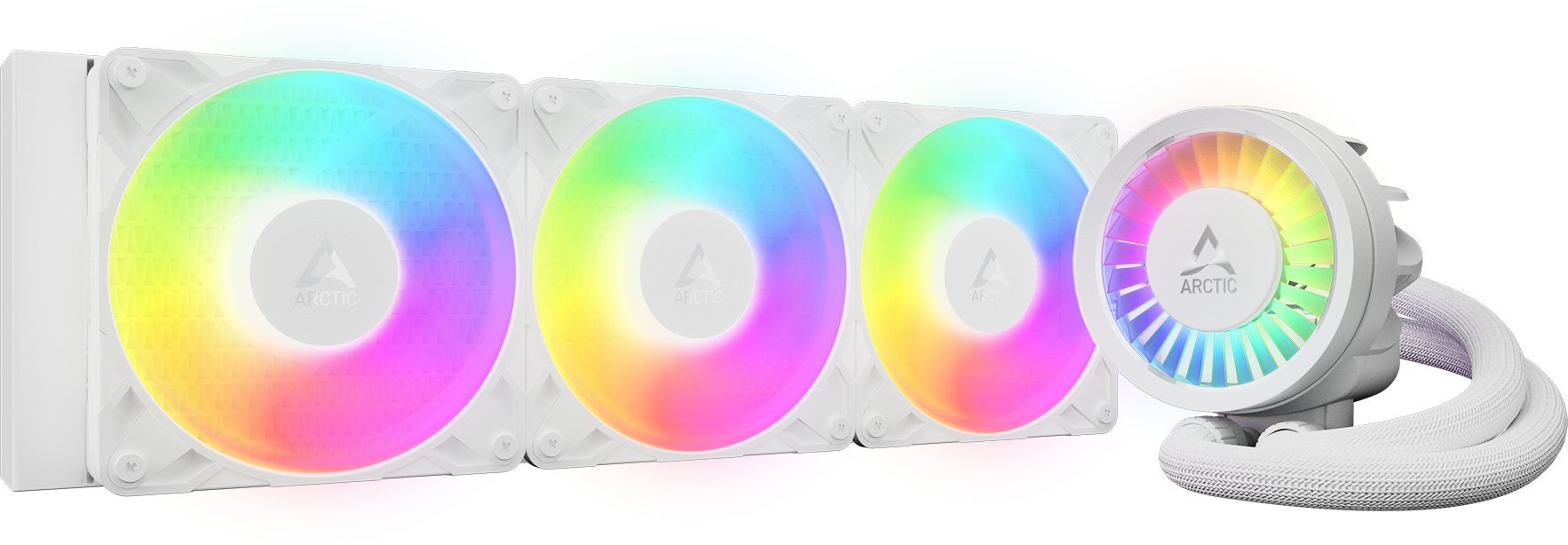 Ftohës uji CPU Arctic Liquid Freezer III Pro 360, AIO, a-RGB, i bardhë