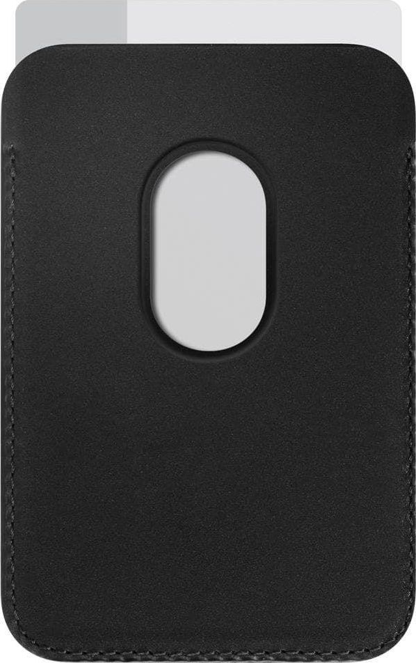 Portofol MagSafe Spigen Valentinus, për iPhone 12 13, lëkurë ekologjike, i zi