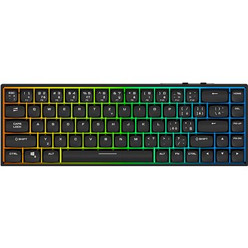 Механичка тастатура Rapture Charlie Ultimate, Gateron Silent Red, 65%, RGB, црна