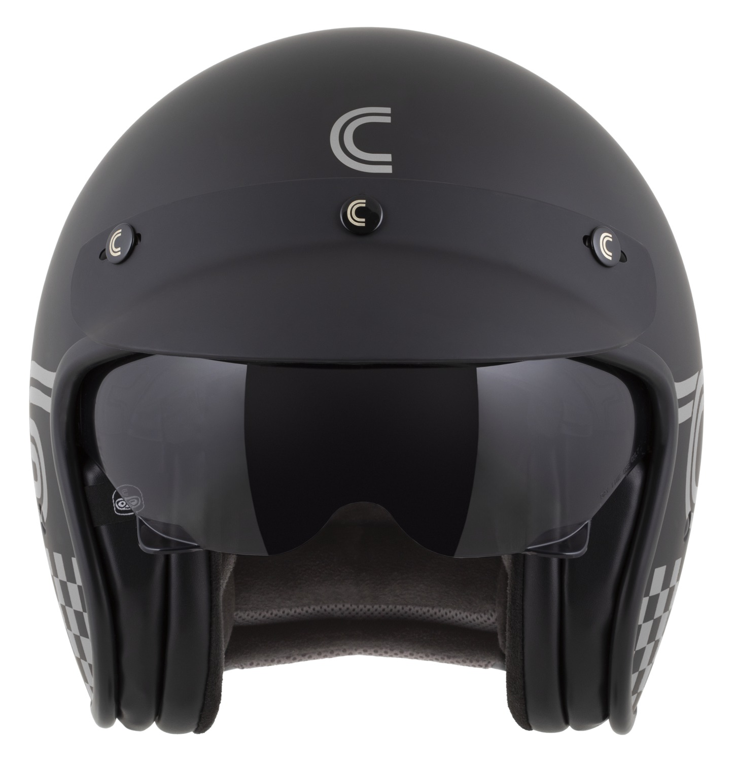 Kaska moto CASSIDA Oxygen 2.0 Rondo, e zezë matte argjendi