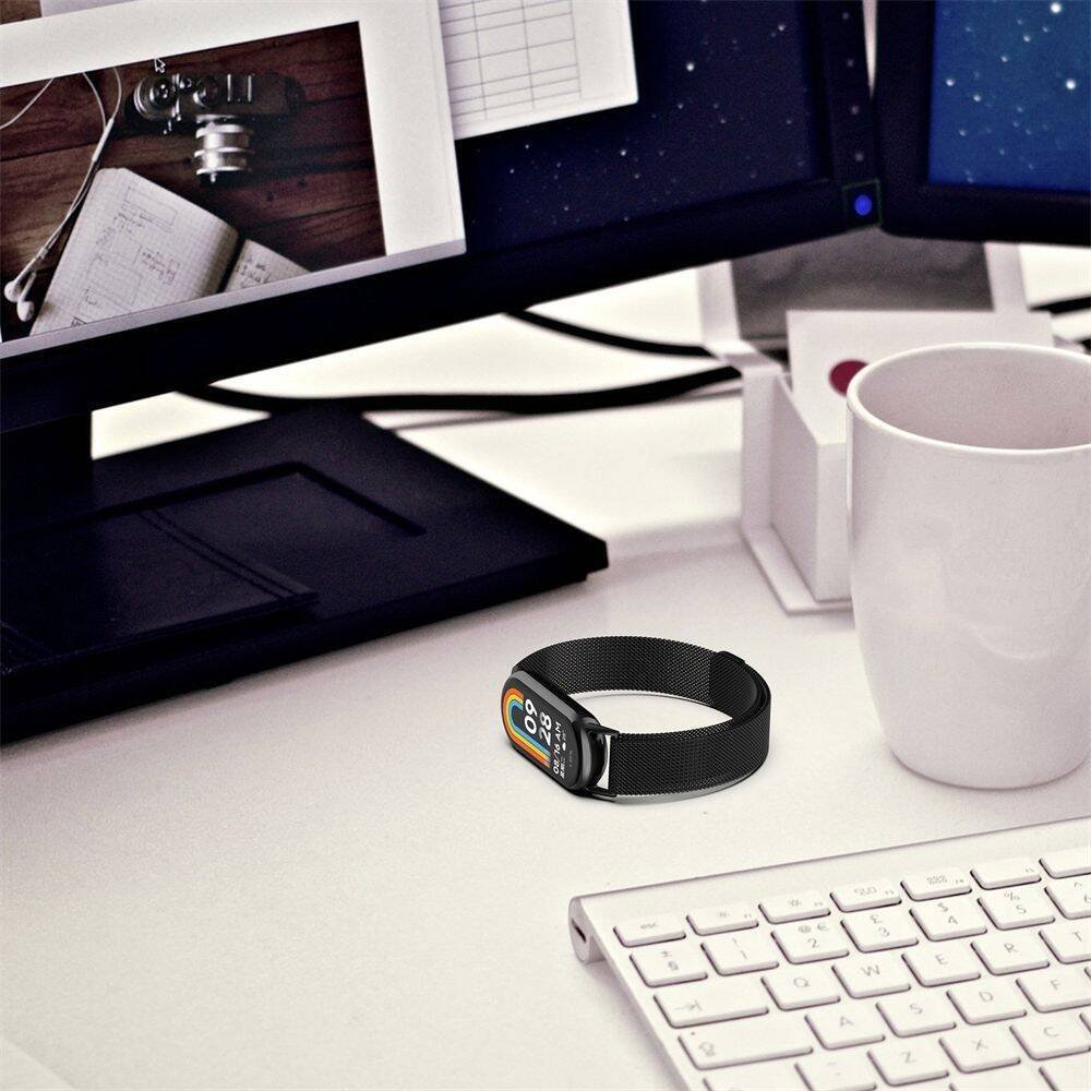 Rrip çeliku Tech-Protect MilaneseBand për Xiaomi Smart Band 8 8 NFC, i rregullueshëm, Starlight