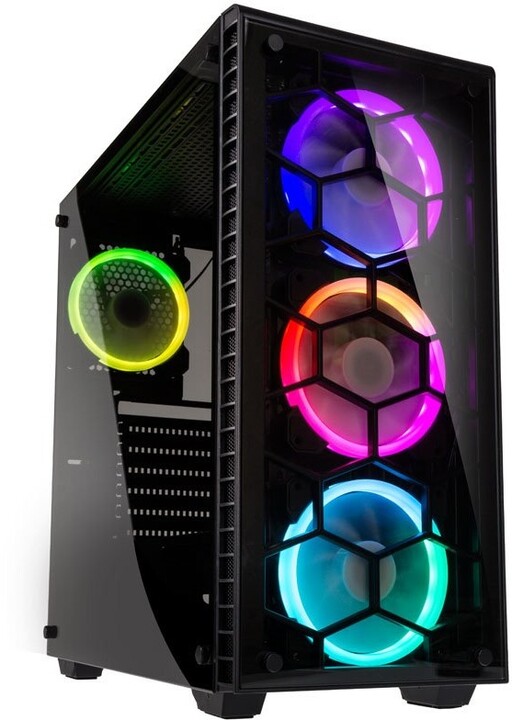 Kasë Kolink Observatory RGB Midi-Tower Tempered Glass, e zezë
