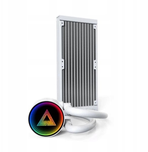 Ftohës AIO për CPU Montech LightFlow Digital 240, radiator 240mm, kompatibil me Intel dhe AMD, i bardhë