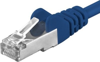 Kabllo rrjeti PremiumCord CAT6a S-FTP, 0.5m, RJ45 në RJ45, blu