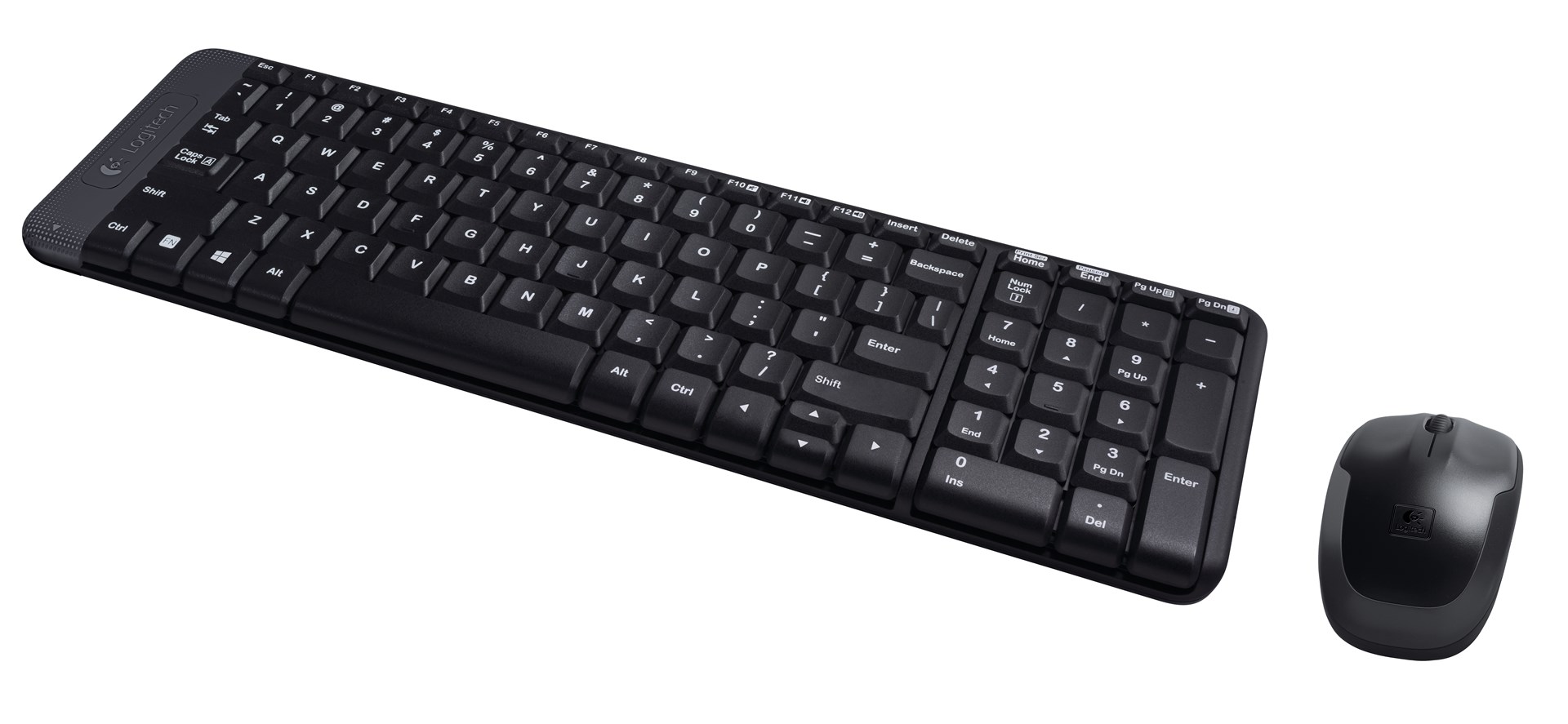 [OUTLET] Set tastierë dhe maus Logitech MK220, 2.4 GHz, 300 DPI, i zi