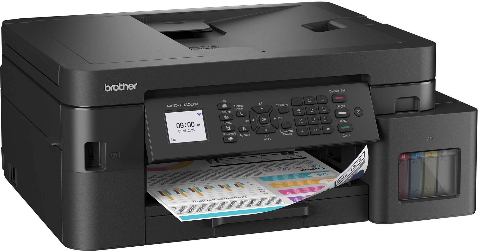 Printer multifunksional Brother MFC-T930DW, Inkjet, WiFi, ADF, i zi