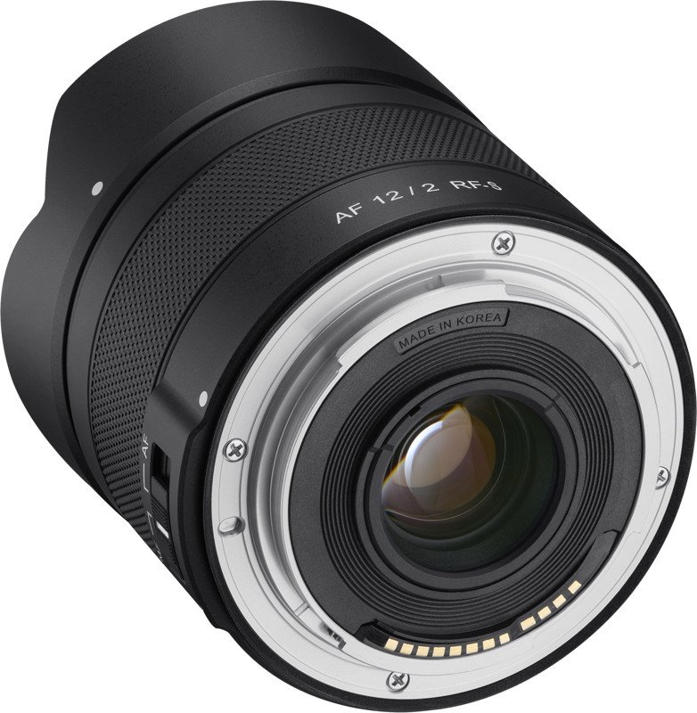 Objektiv Samyang AF 12mm F2.0, Canon RF-S, STM, i zi