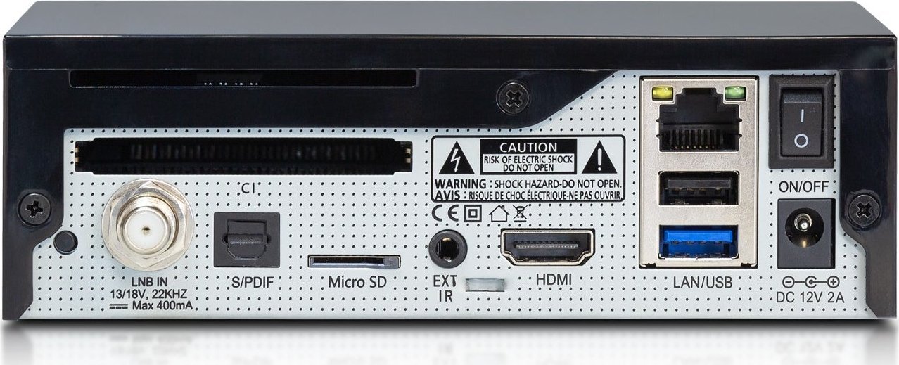 Tuner satelitor AbCom PULSe 4K Mini, UHD 4K, ENIGMA 2, i zi