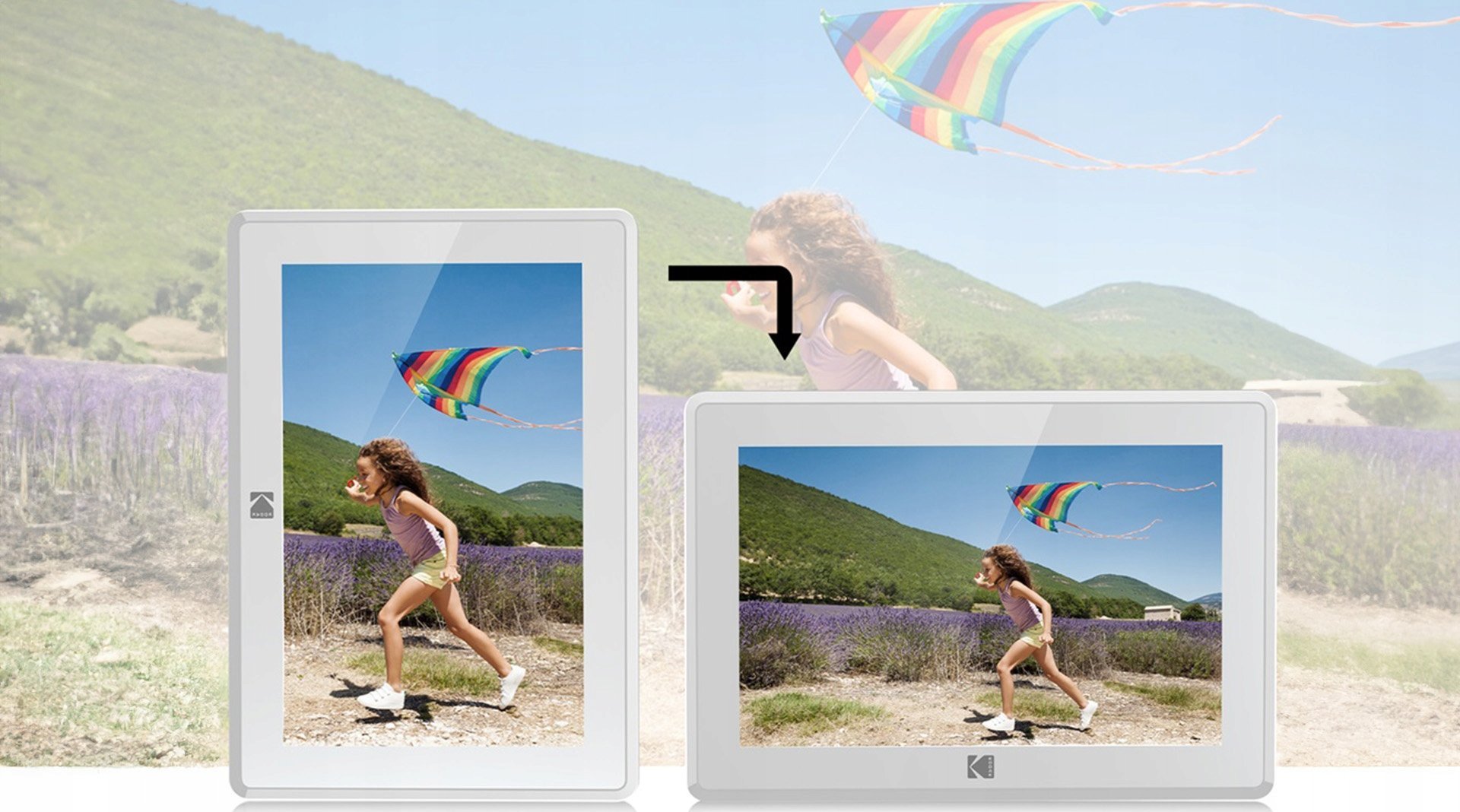 Дигитална рамка Kodak RCF-106H, WiFi, бела