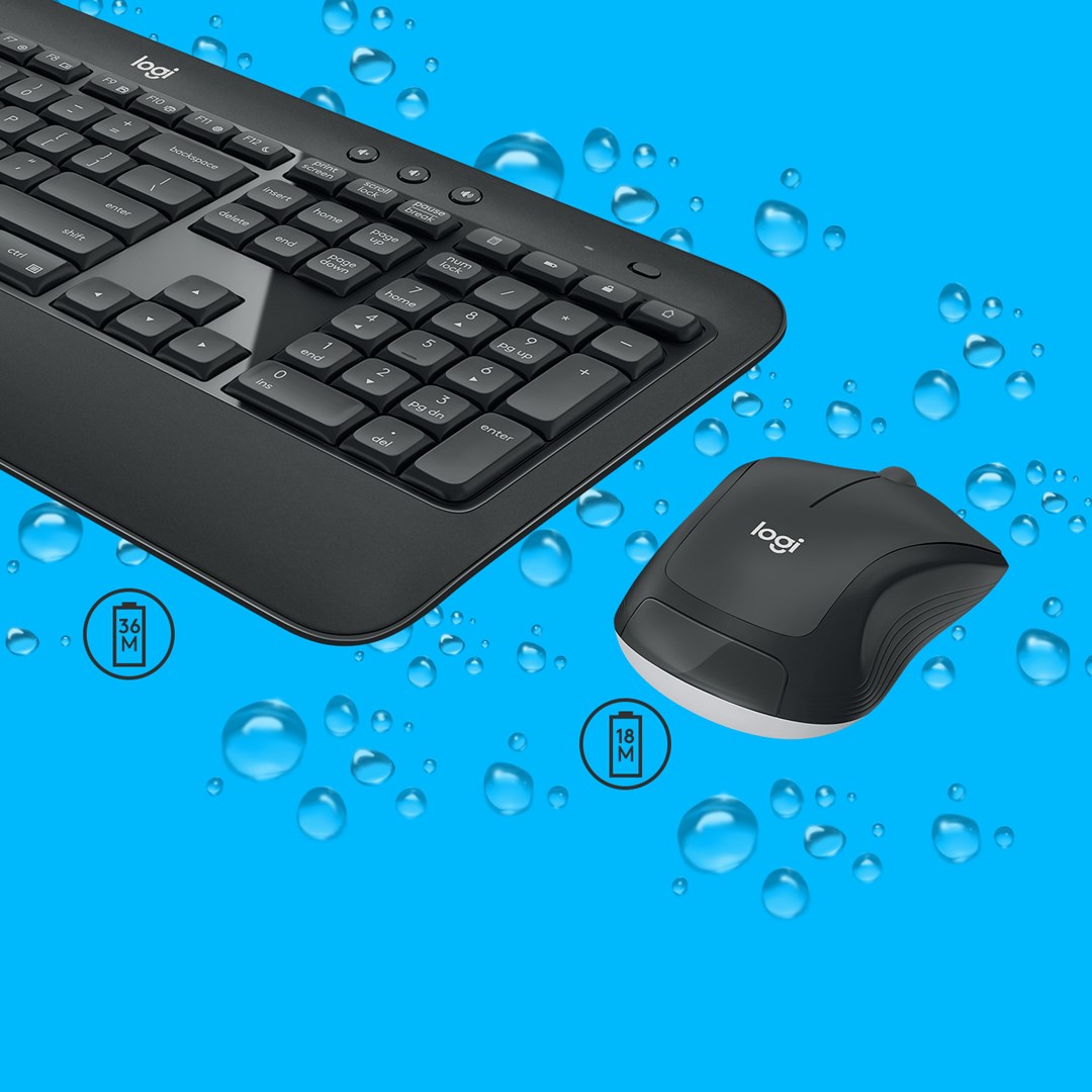 Set tastierë dhe maus Logitech MK540 ADVANCED, wireless, i zi