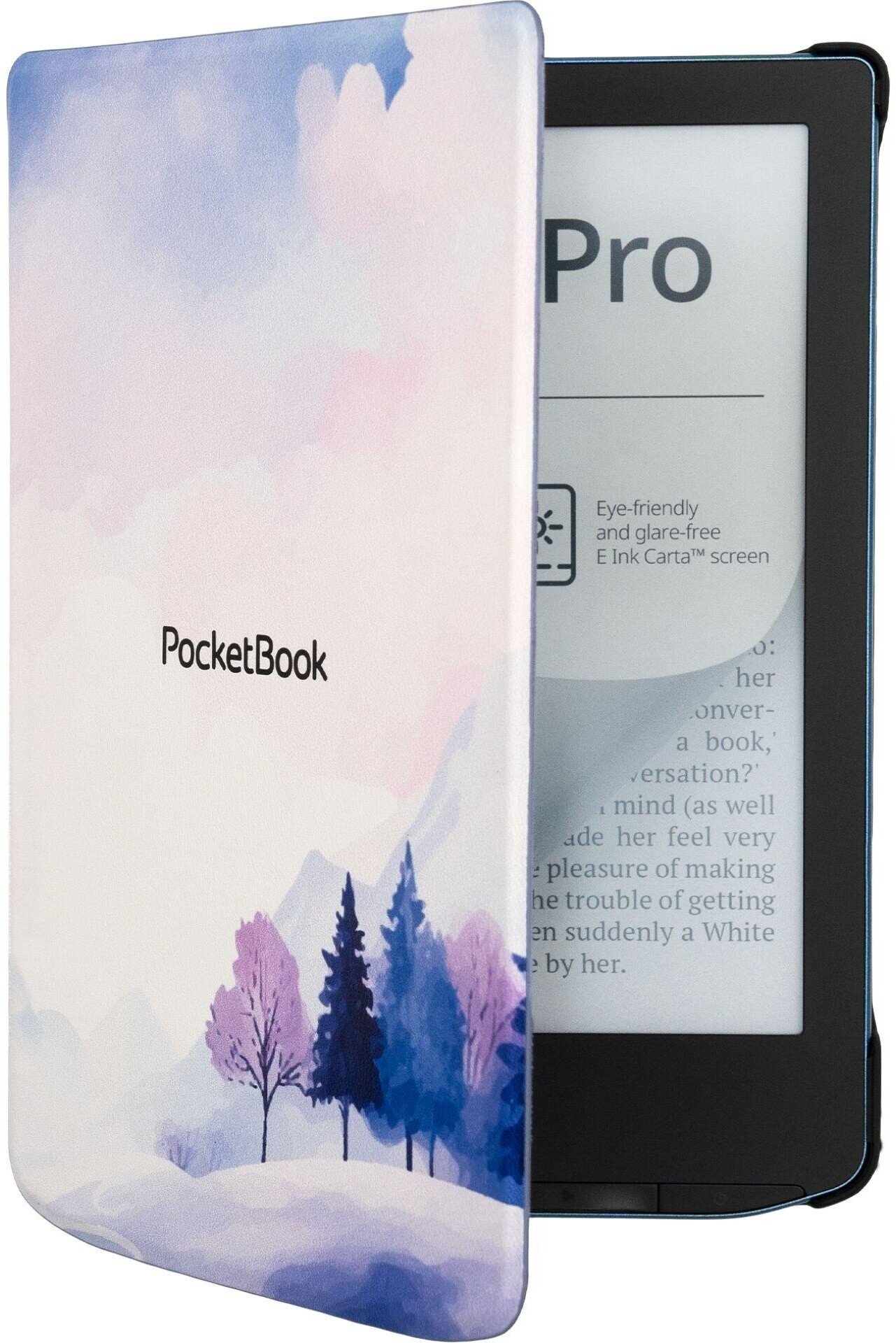 Kapak mbrojtës PocketBook Shell Cover Wintertime, për Verse Verse Pro Verse Pro Color, dizajn shumëngjyrësh dimëror