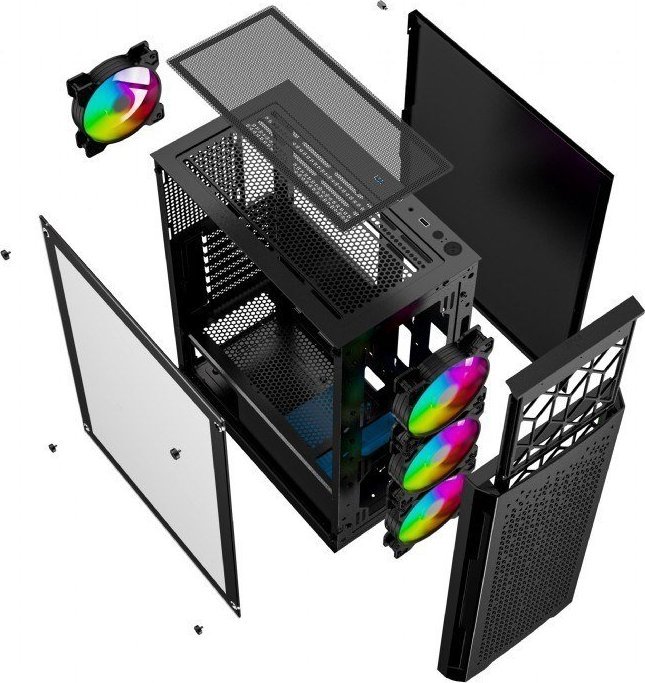 Kasë Gembird Fornax 400X ARGB, Midi Tower