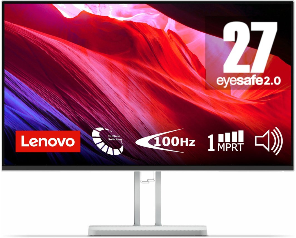 Monitor Lenovo L27i-4A computer, 27", 1920 x 1080, 100 Hz, i hirtë